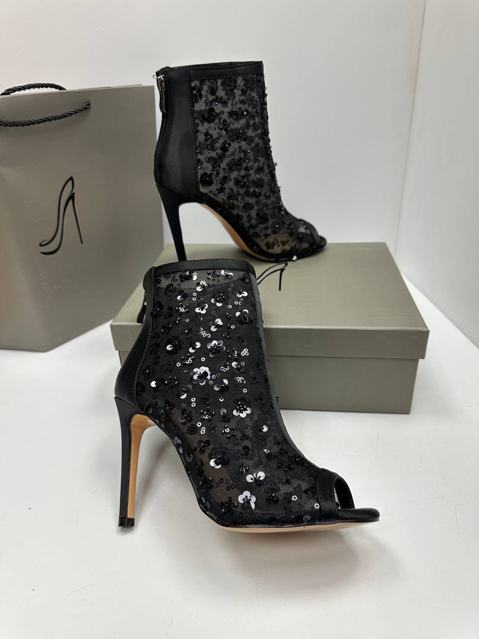 ,женская ,летние ботильоны, на каблуках,ботильоны сетка