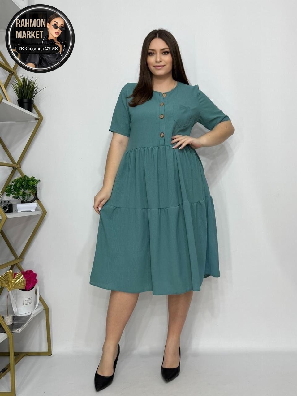 женское платье свободного кроя,женские платья больших размеров,платья,платье женское зеленое,летнее женское платье