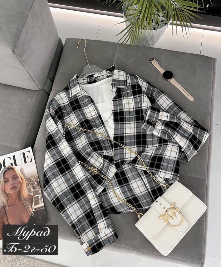 рубашка в клетку с майкой beststyle,рубашка в клетку,женская рубашка,рубашка теплая,женская рубашка в клетку