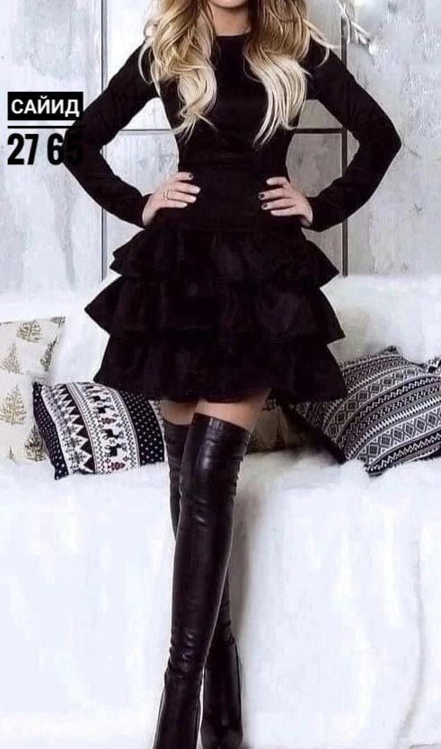 стильное платье,платье из замши,платье,платье черное,платье модная точка