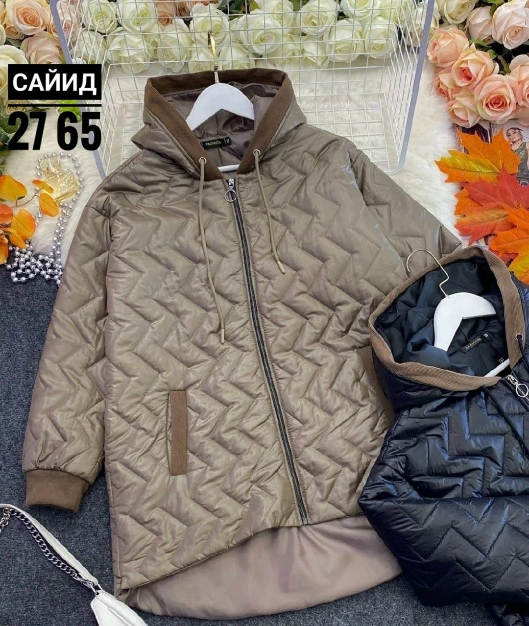 удлиненная куртка,стеганая куртка с капюшоном 64-72,куртка женская,куртка стильная,демисезонная куртка женская