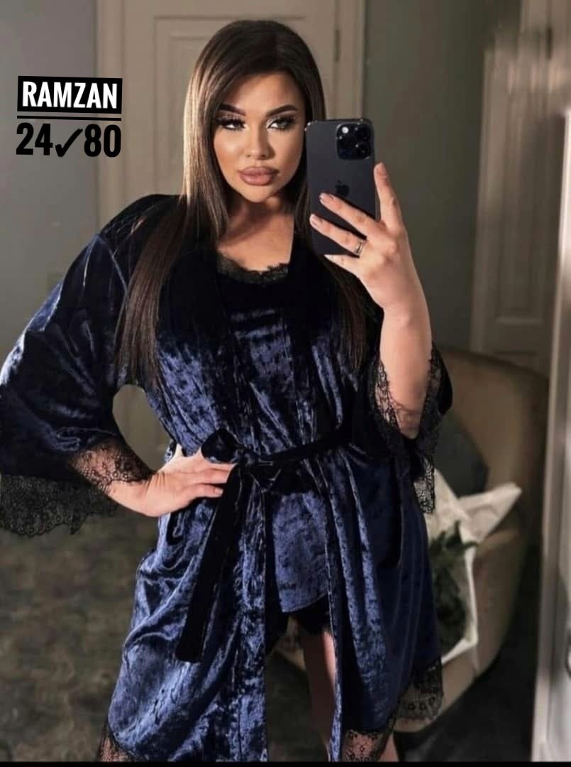 пижама женская комплект,домашний комплект,комплект с пеньюаром,пеньюар женский,сорочка с накидкой