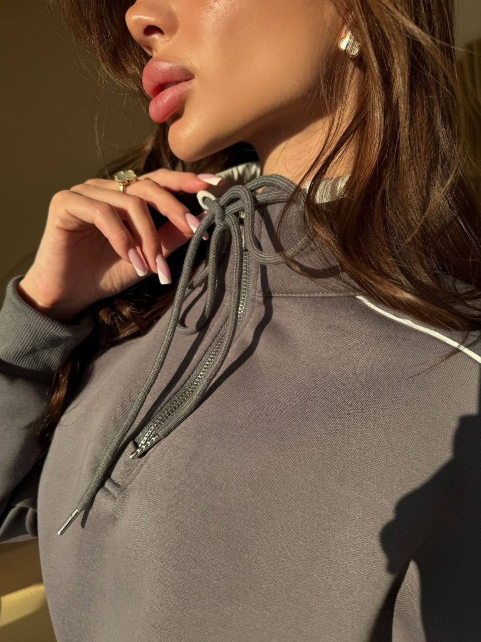 женский костюм,спортивный костюм женский,зип худи укороченная кофта на молнии с начесом amor fati,,спортивный костюм