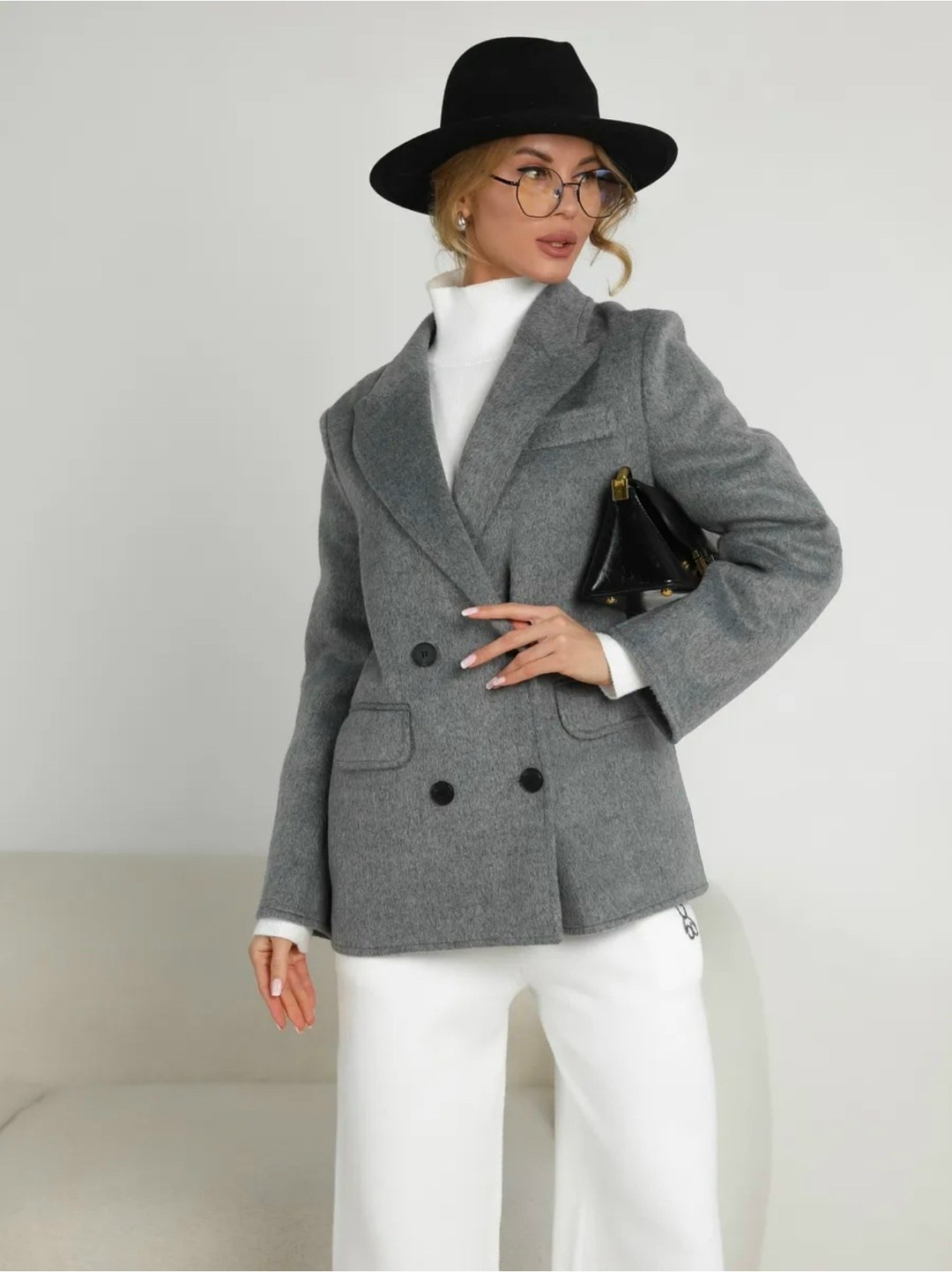 полупальто,пальто двубортное серое из пальтовой шерсти dava 7005,пальто пиджак,пальто dava 7005 серый,серое пальто