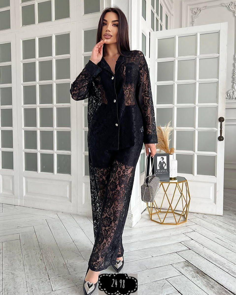 элегантный кружевной костюм,гипюровый костюм,костюм кружевной брючный с поясом гипюр emberens,гипюровый костюм v8oss,костюм женский кружевной брючный emberens