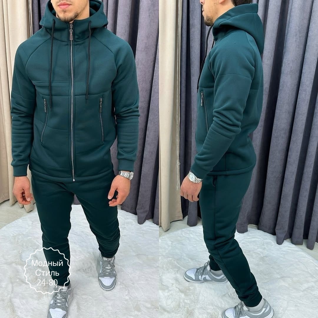костюм на флисе,костюм на флисе мужской,костюм спортивный,костюм мужской спортивный,мужской теплый зеленый спортивный костюм на флисе