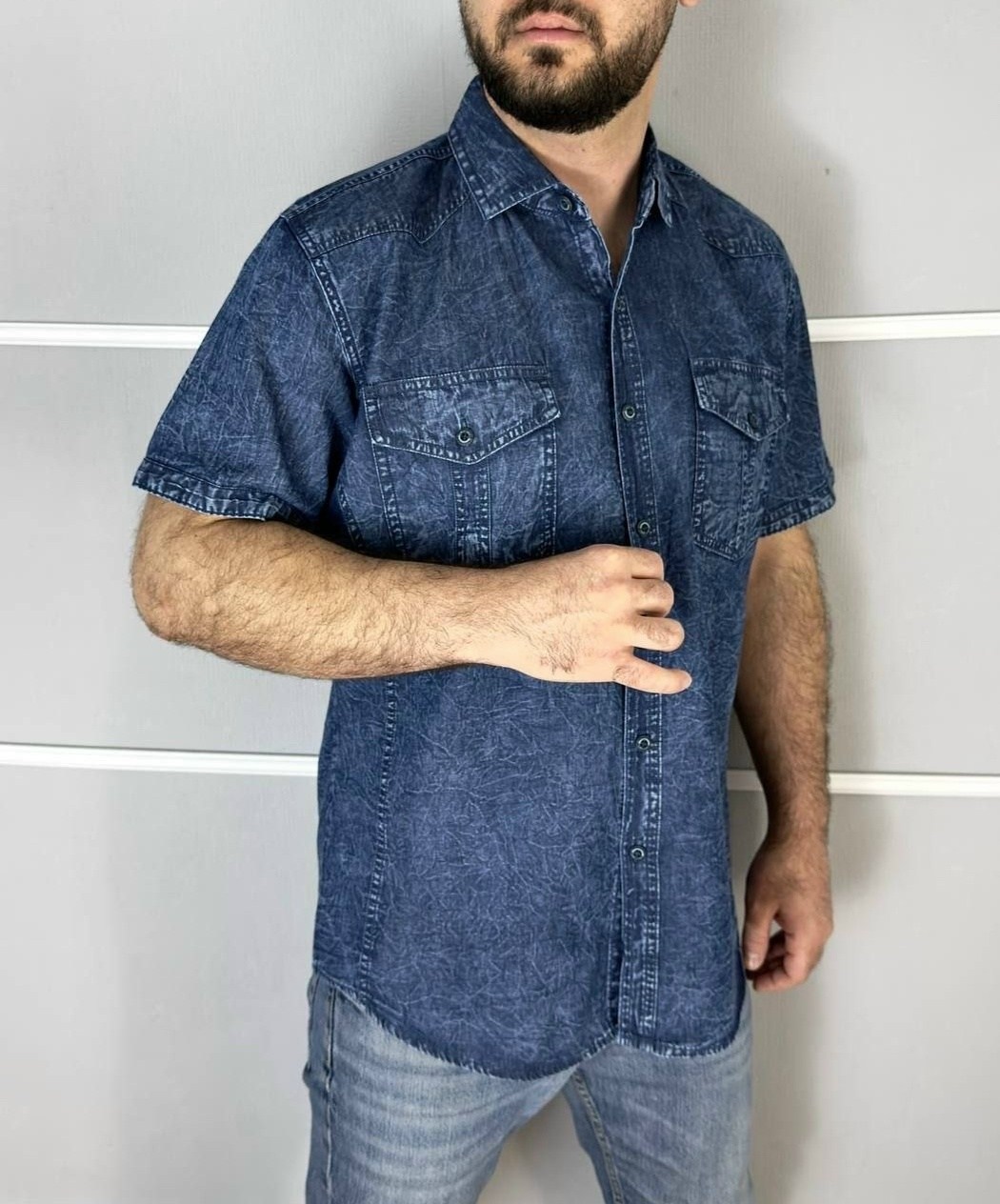 рубашка мужская джинсовая,рубашка мужская,модные мужские рубашки,рубашка мужская с короткими рукавами,рубашка джинса
