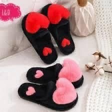 тапочки женские,женские домашние тапочки,домашние тапочки,тапочки с сердцем,плюшевые домашние тапочки