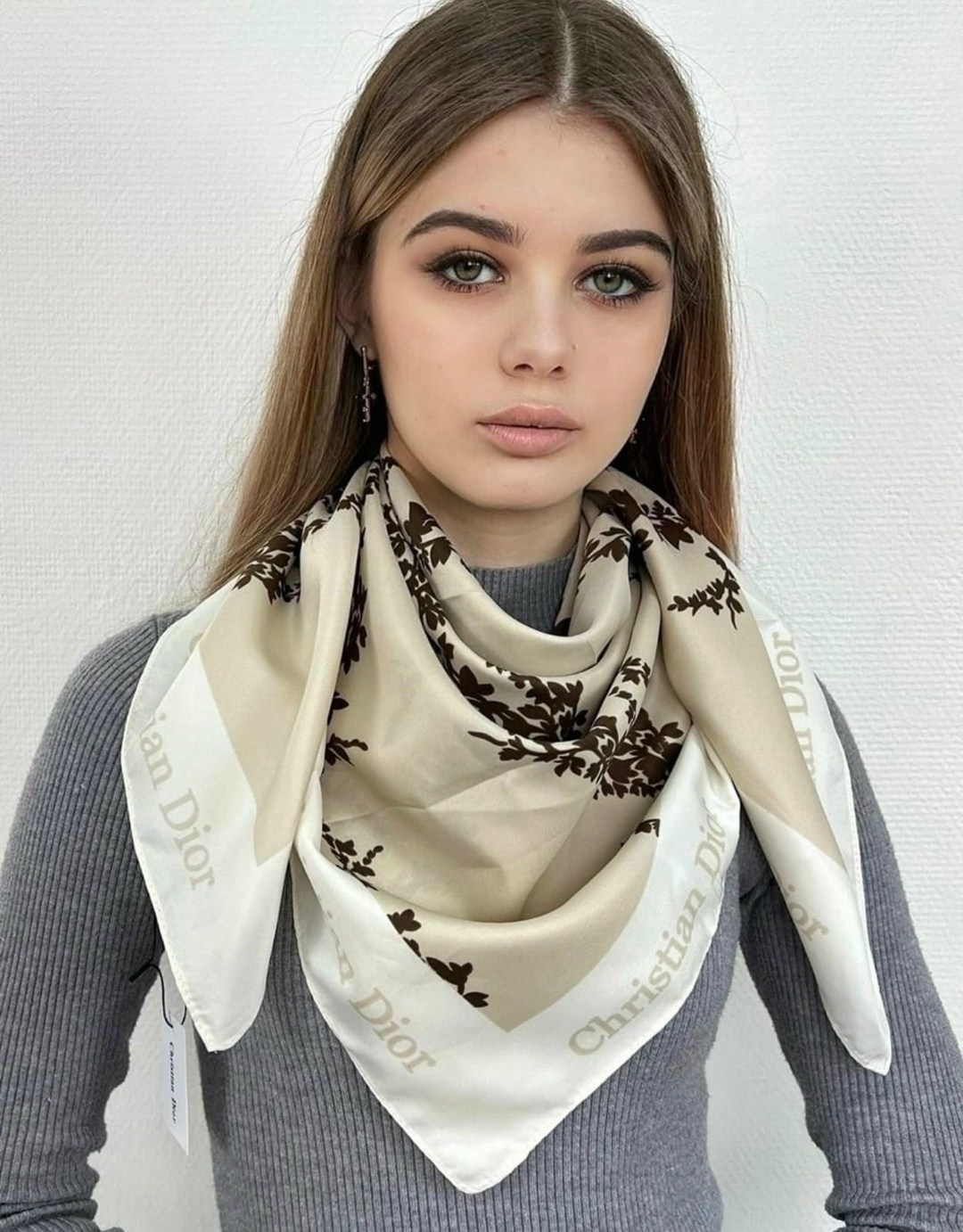 брендовый платок,женские платки,брендовый платок dior,платки шелковые,новинки платок