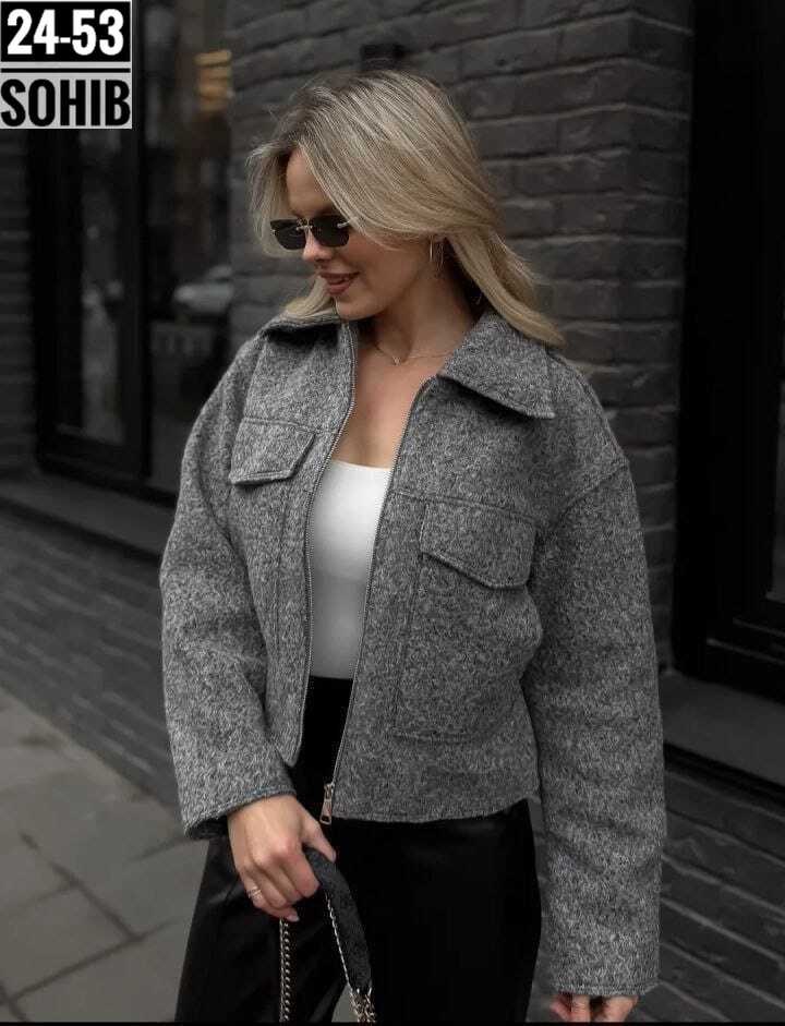 куртка женская,куртка женская бомбер,укороченная куртка из твида для женщин,куртка с отложным воротником,бомбер куртка