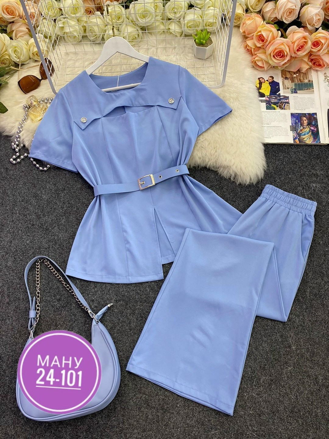 летний брючный костюм женский,летний брючный костюм женский 2025,костюм женский брючный,костюм женский брючный нарядный,голубой брючный костюм женский