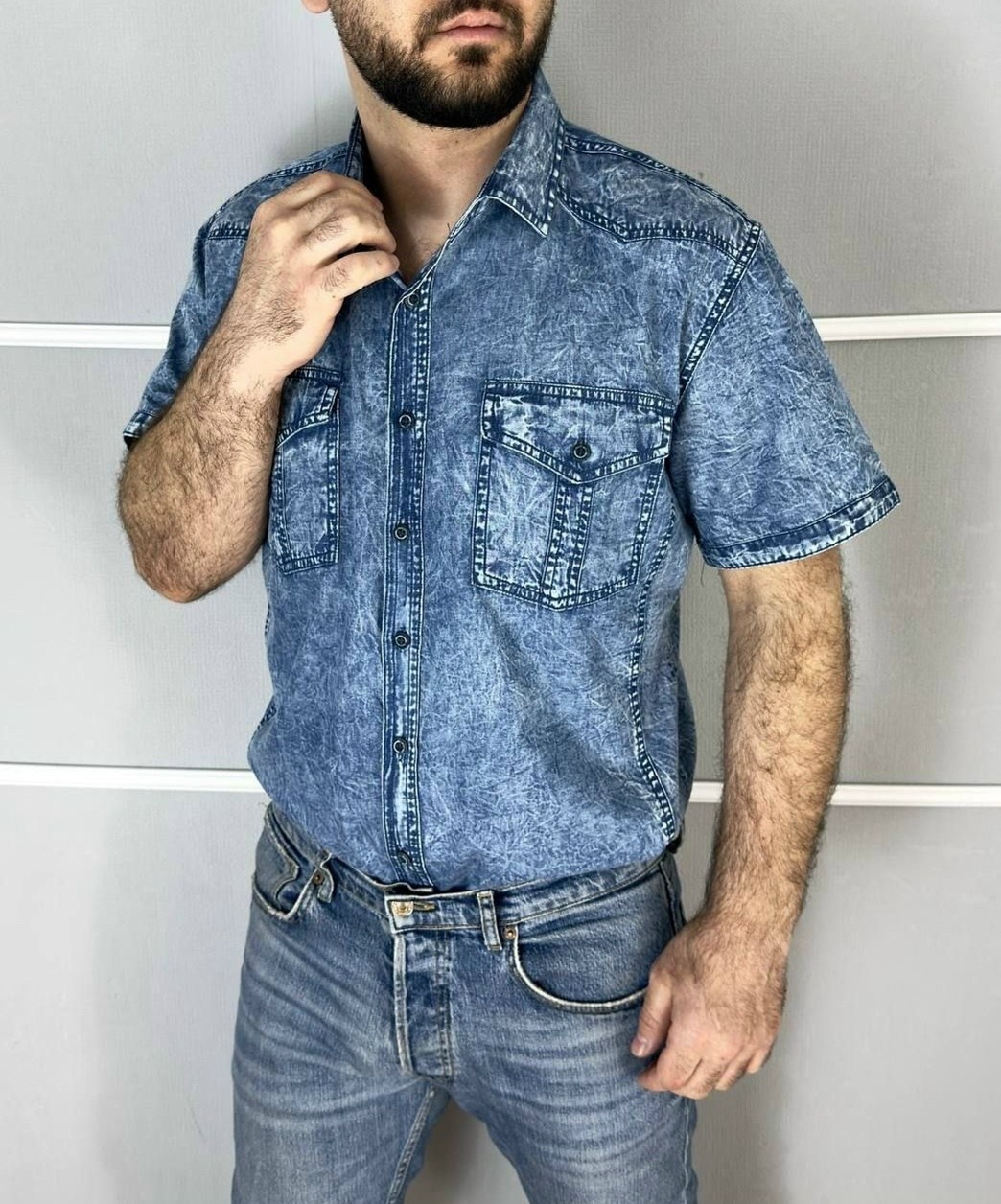 рубашка мужская джинсовая,рубашка мужская,модные мужские рубашки,рубашка мужская с короткими рукавами,рубашка джинса