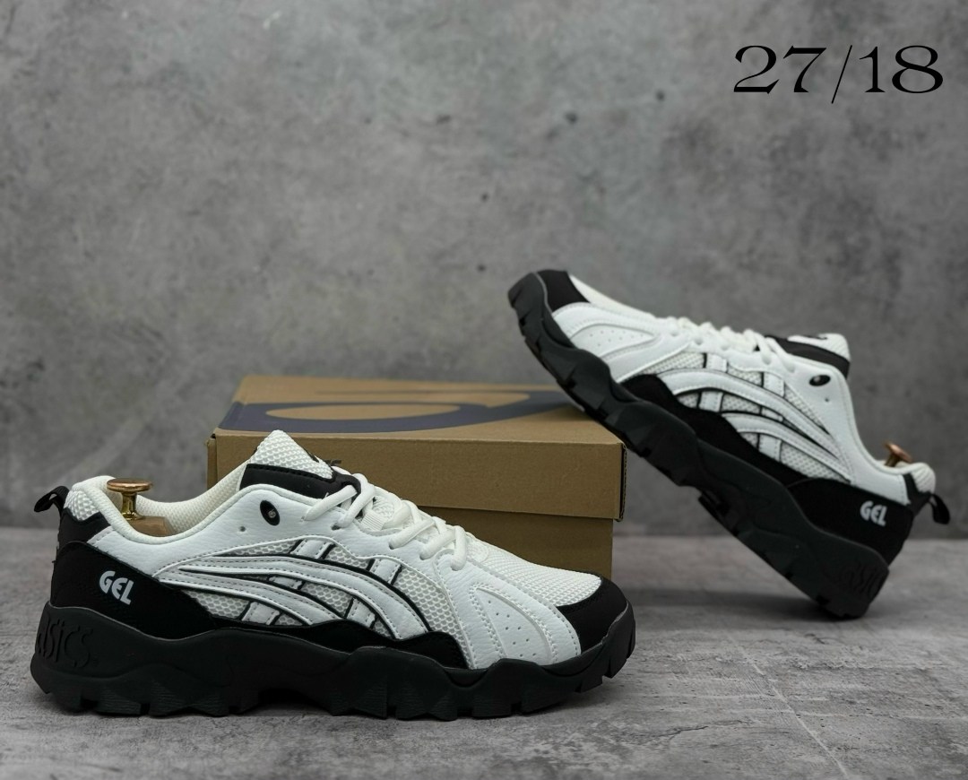 asics низкие повседневные кроссовки gel-truck с противоскользящей амортизацией белые черные,кроссовки-gel-pickax asics,кроссовки asics gel,кроссовки asics,asics мужские кроссовки