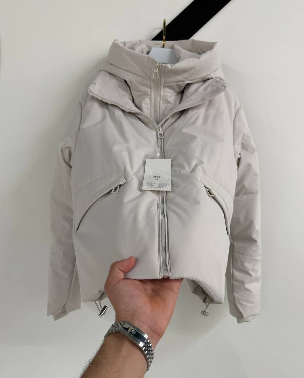 демисезонная женская куртка,куртка демисезонная с капюшоном yll 259622837,демисезонная куртка,куртка демисезонная с капюшоном yll цвет молочный,куртка демисезонная с капюшоном lady soul