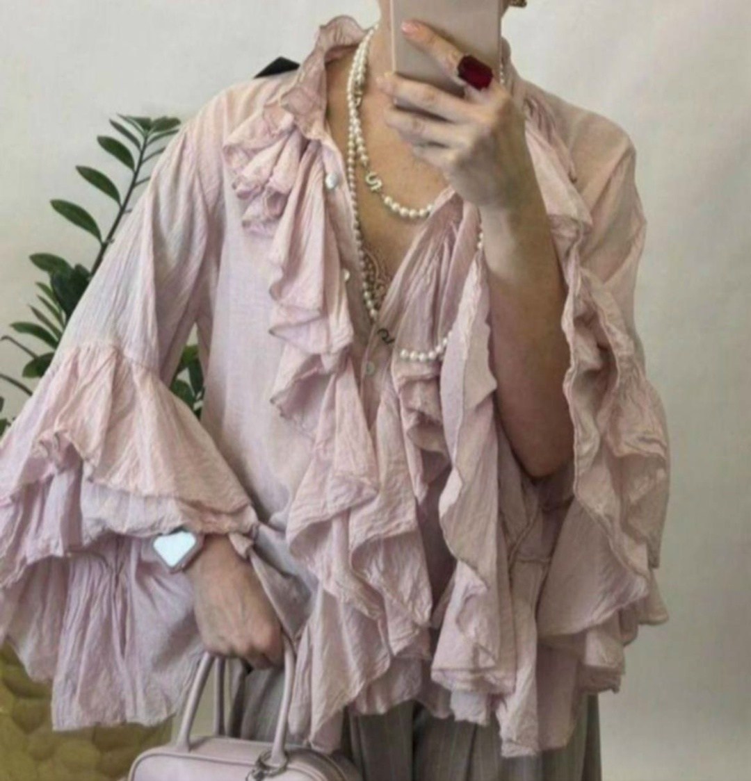 блузка с оборками,шифоновая блузка,модная блузка,женская блузка с оборками,женская блузка