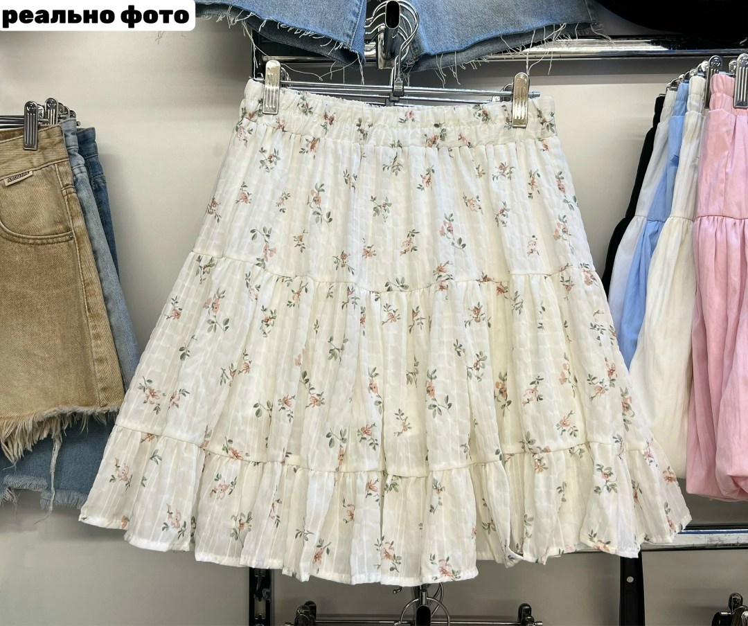 летние юбки,юбка,юбка с оборками,юбка с цветочным принтом,шифоновая юбка
