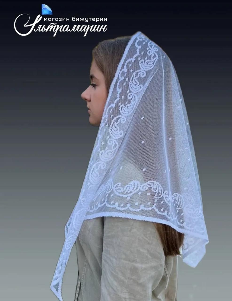 косынка кружевная,оренбургский пуховый платок,косынка летняя,женская косынка,кружевной платок