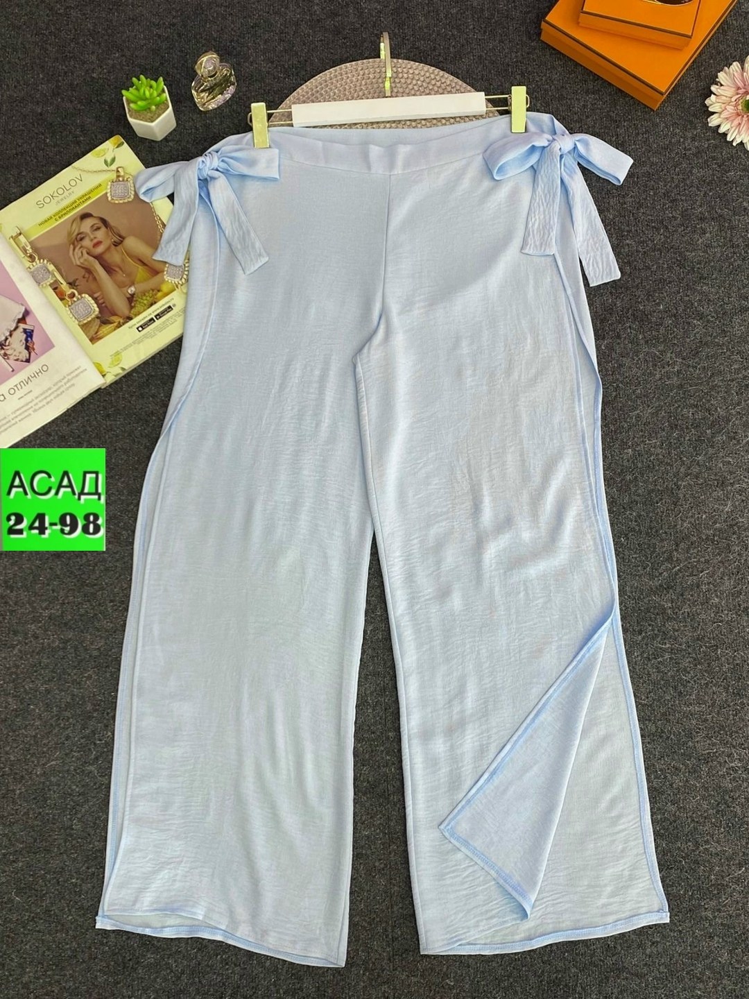 женские широкие брюки,женские легкие брюки,брюки с разрезам,модные брюки палаццо,длинные брюки