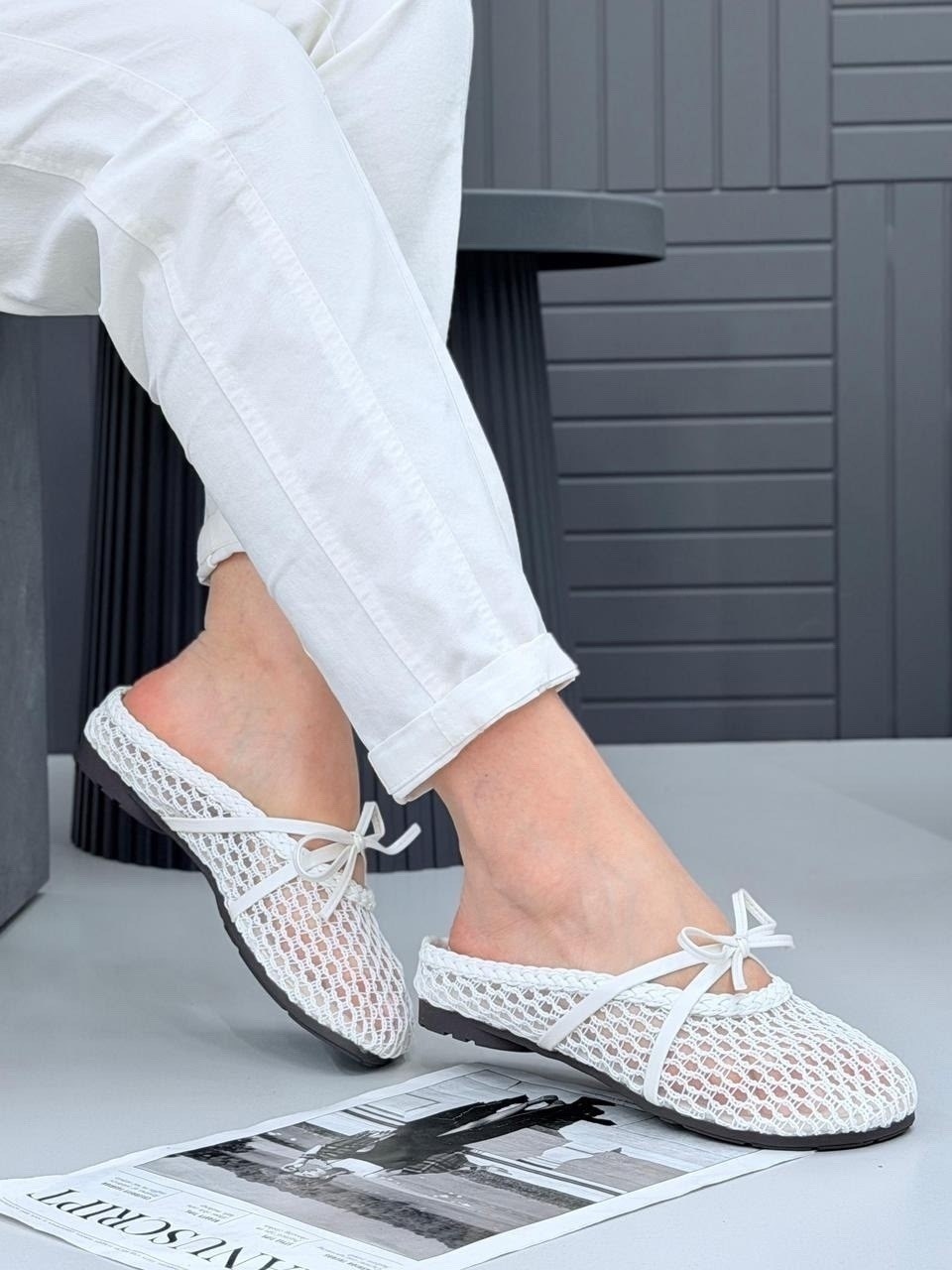 вязаные тапочки,вязаные босоножки,,летние тапочки,женские тапочки