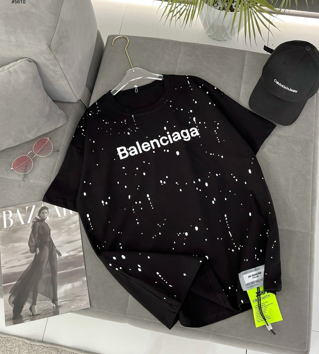 мужская футболка balenciaga,футболка balenciaga,футболка со стразами,женская футболка,баленсиага футболка