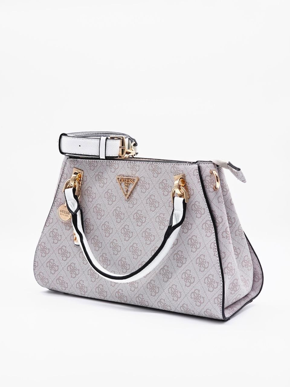 женская сумка guess,сумка guess,сумка guess белый,сумка-тоут guess noelle бежевая,сумка тоут guess