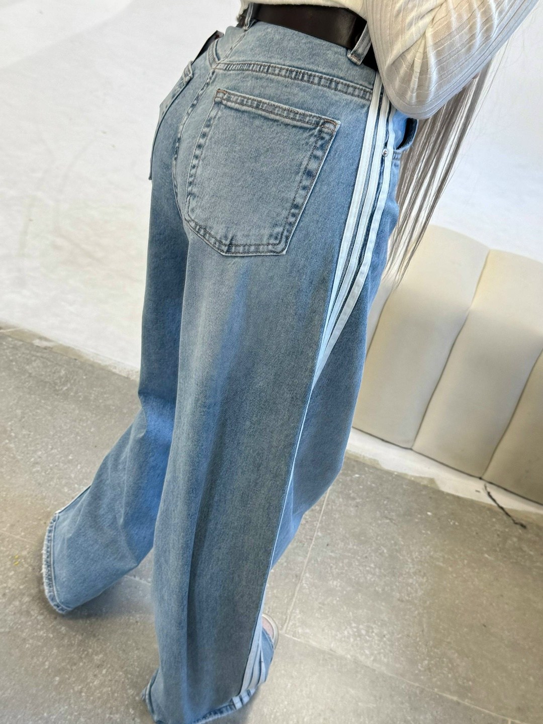 широкие джинсы,джинсы balenciaga,корейские модные мешковатые джинсы y2k в синюю полоску,женские полосатые джинсы y2k в стиле харадзюку 90-х,джинсы balenciaga adidas