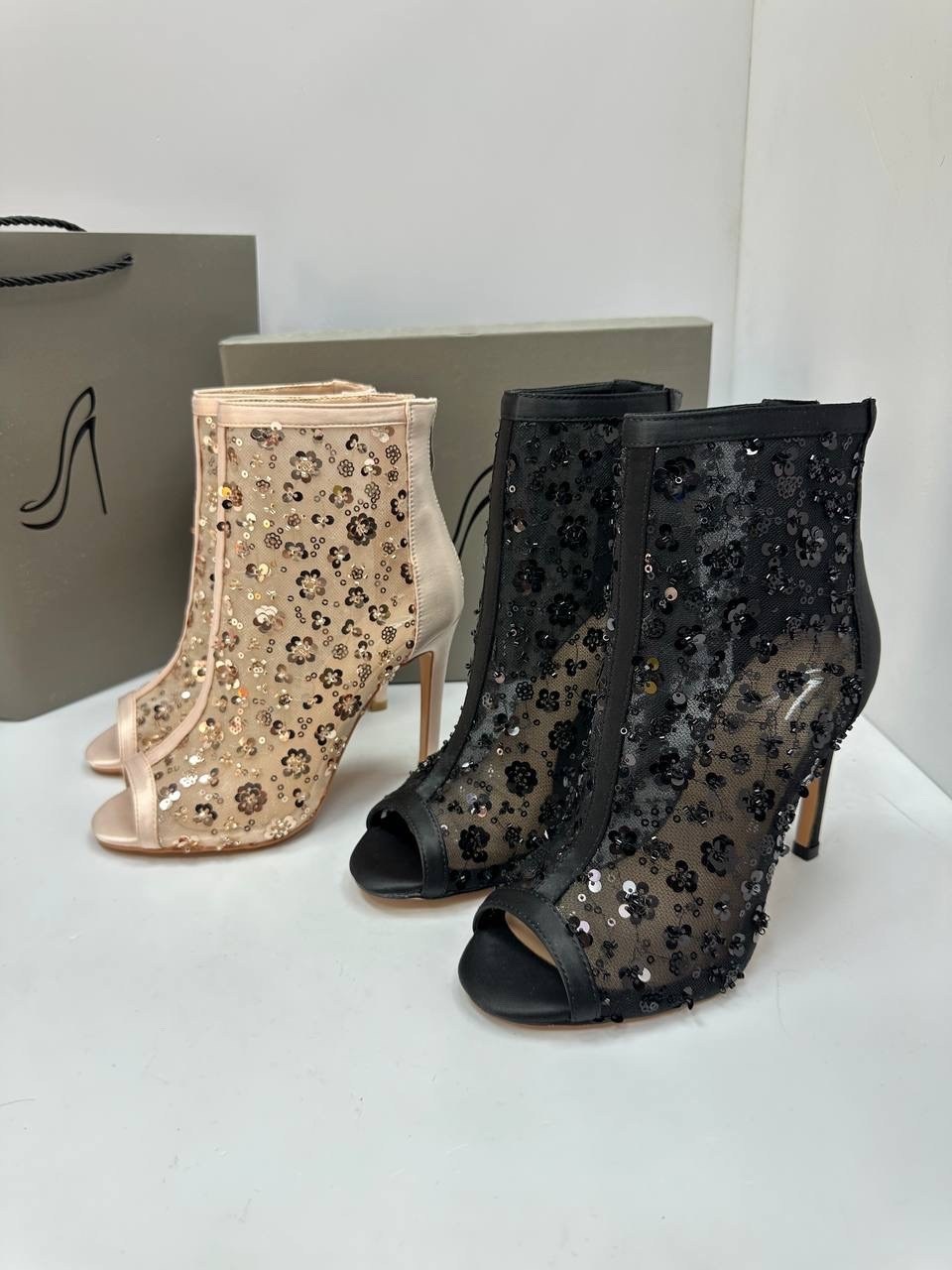 ,женская ,летние ботильоны, на каблуках,ботильоны сетка