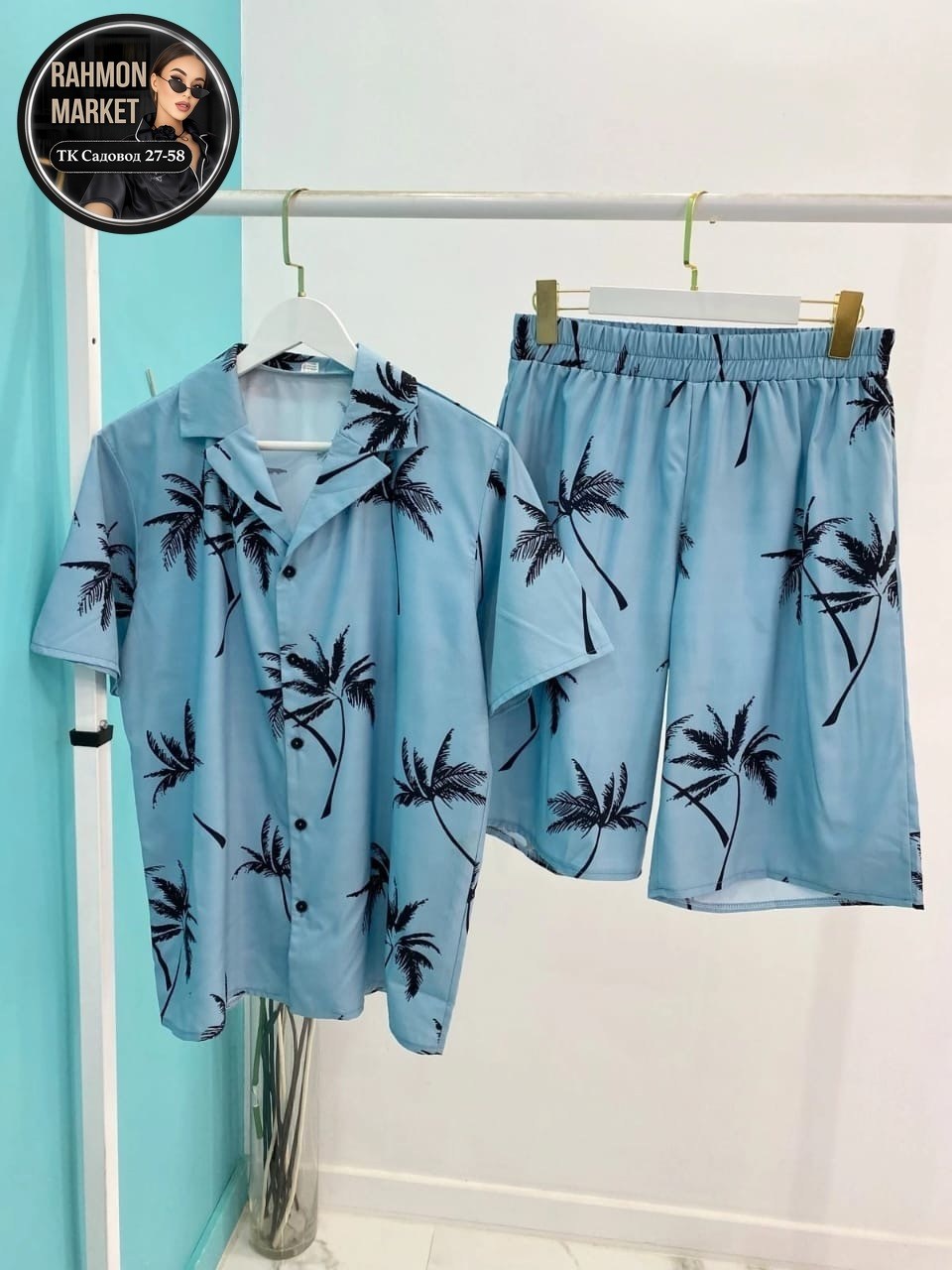 костюм летний мужской,мужская мода,пляжный костюм,мужская гавайская рубашка,мужской комплект из рубашки и шортов