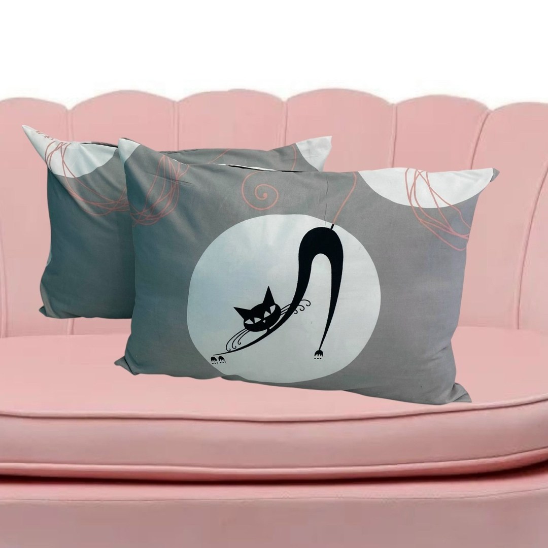 наволочки комплект 2 шт,комплект наволочек,декоративная подушка primavelle кот,наволочка 2 шт,декоративная подушка