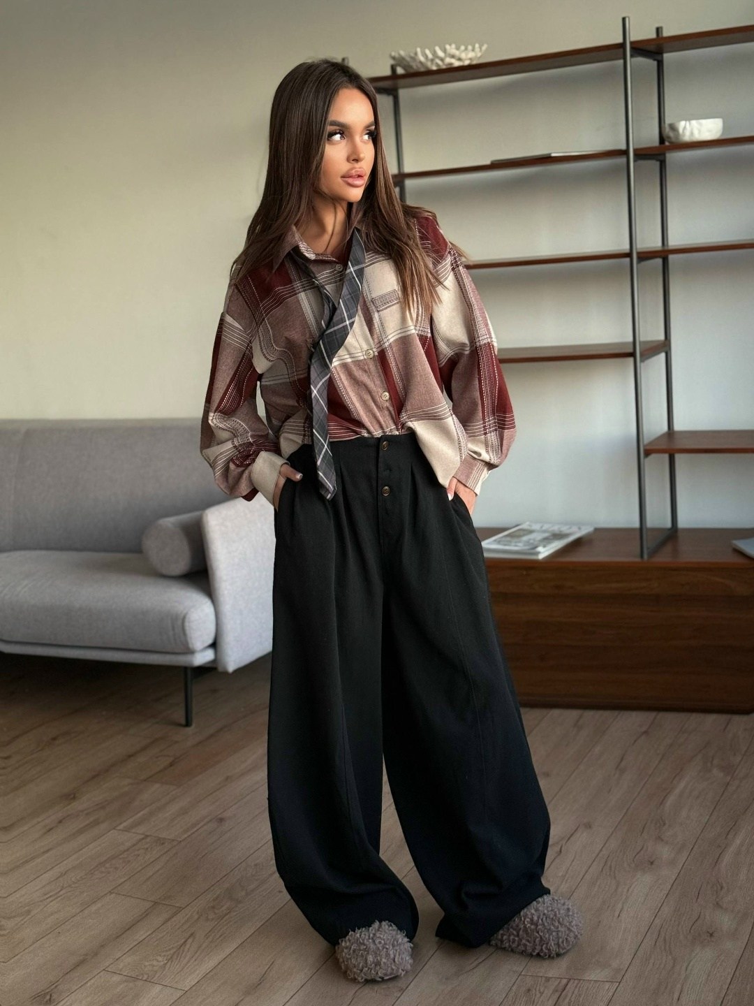 рубашка женская оверсайз в клетку,женская тёплая рубашка в клетку оверсайз,женская рубашка в клетку,рубашка в клетку оверсайз,рубашка в клетку оверсайз летняя esstobee