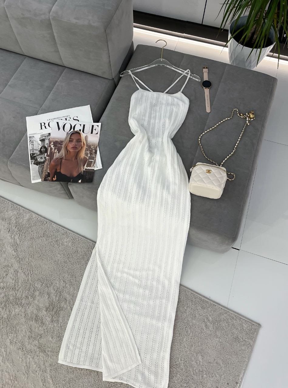 модное платье,платье летнее вязаное,платье вязаное,длинное платье,белое вязаное платье