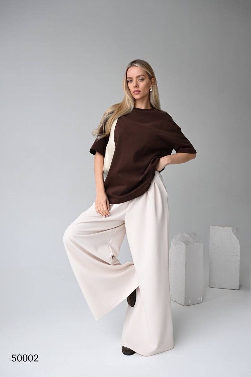 футболки женская оверсайз,футболки женская,прямые брюки,