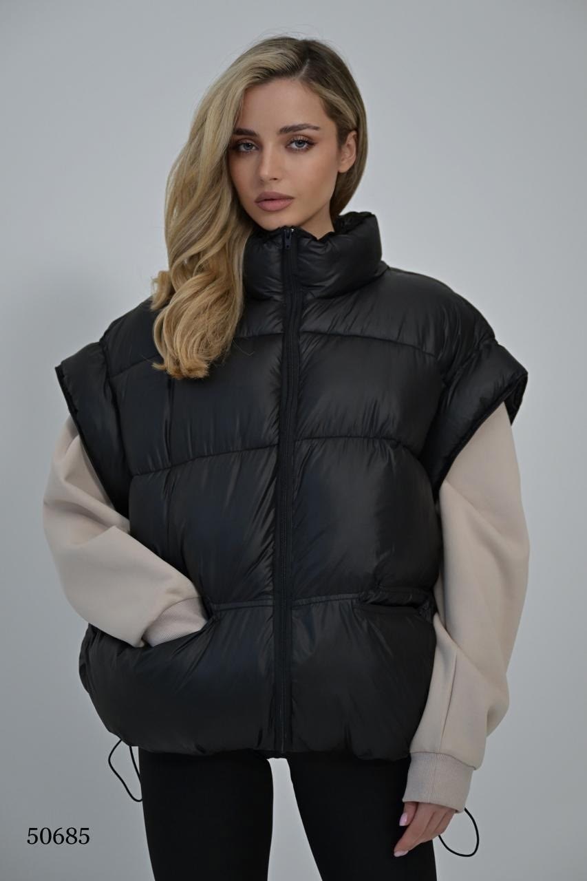 куртка демисезонная короткая оверсайз без капюшона tesvi & bosobu,жилет розовый,куртка оверсайз,жилетка,куртка демисезонная