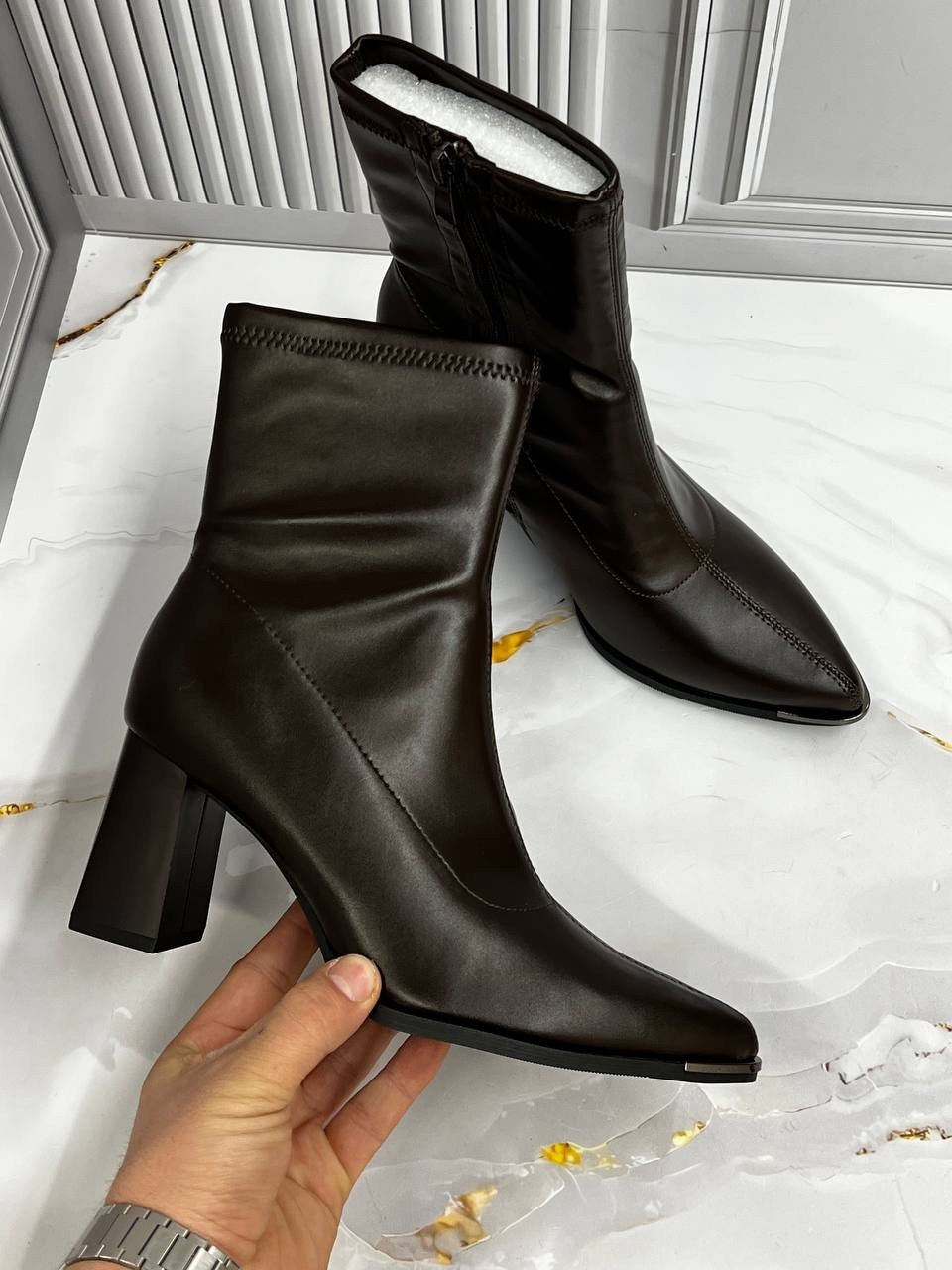 ,ботильоны женские,darja женские ботинки на каблуке с острым носком и молнией сзади muggo черный,ботильоны,полусапоги