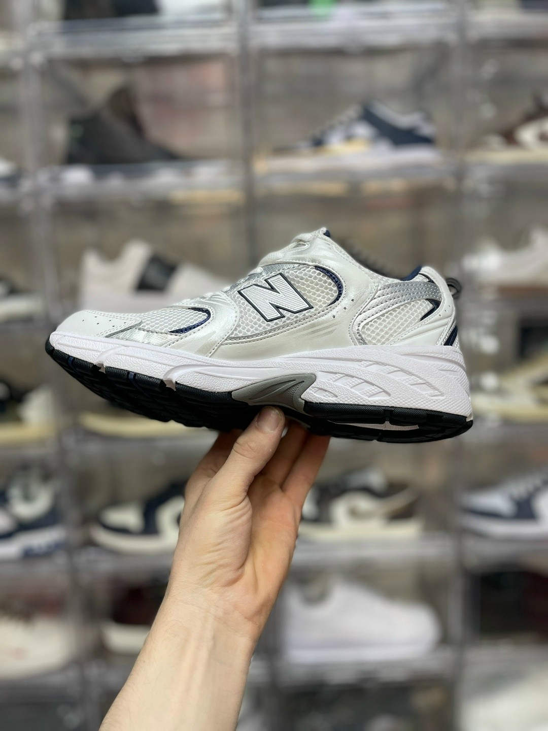 кроссовки new balance 530,new balance 530 white silver navy,кроссовки new balance,мужские кроссовки new balance 530,