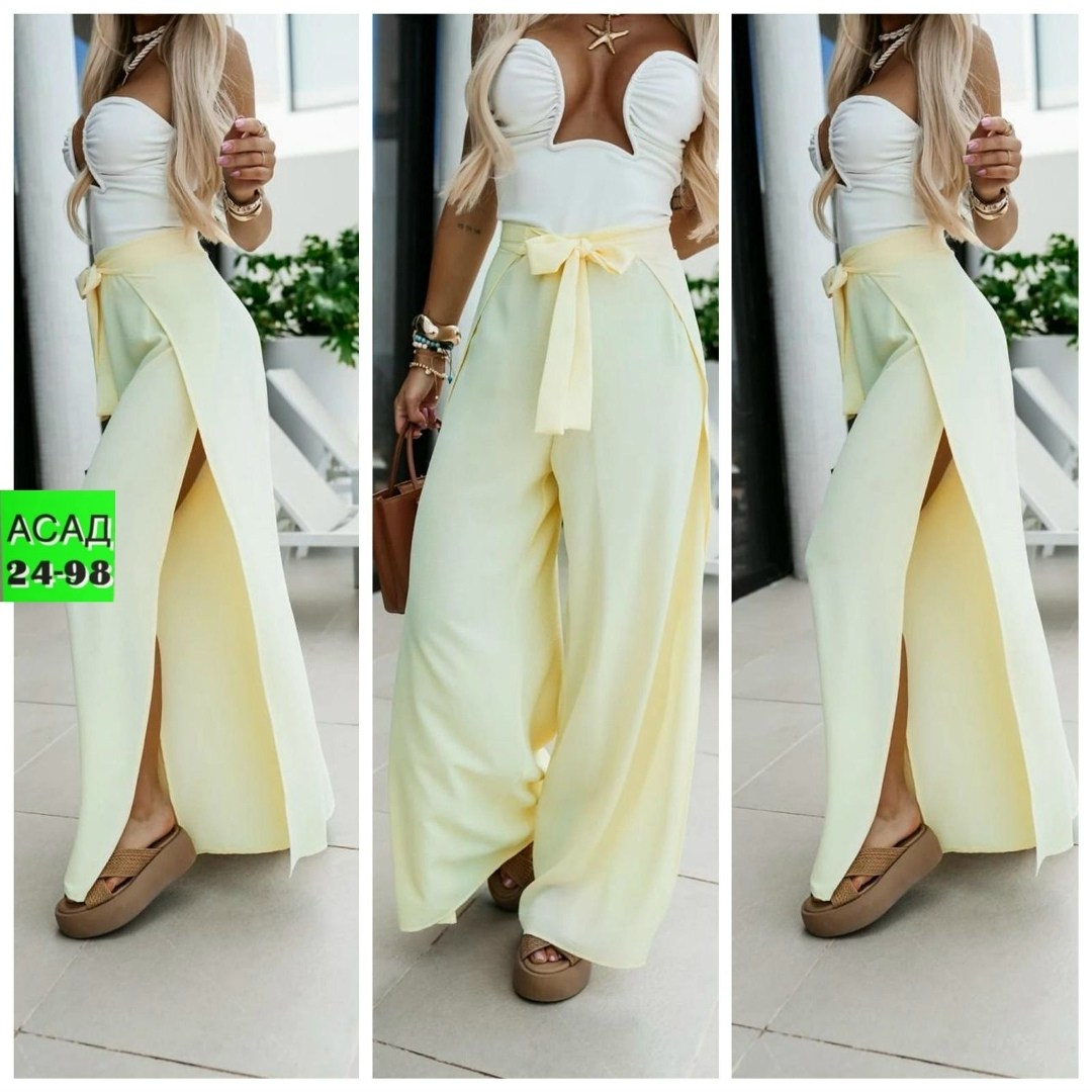 женские широкие брюки,женские легкие брюки,брюки с разрезам,модные брюки палаццо,длинные брюки