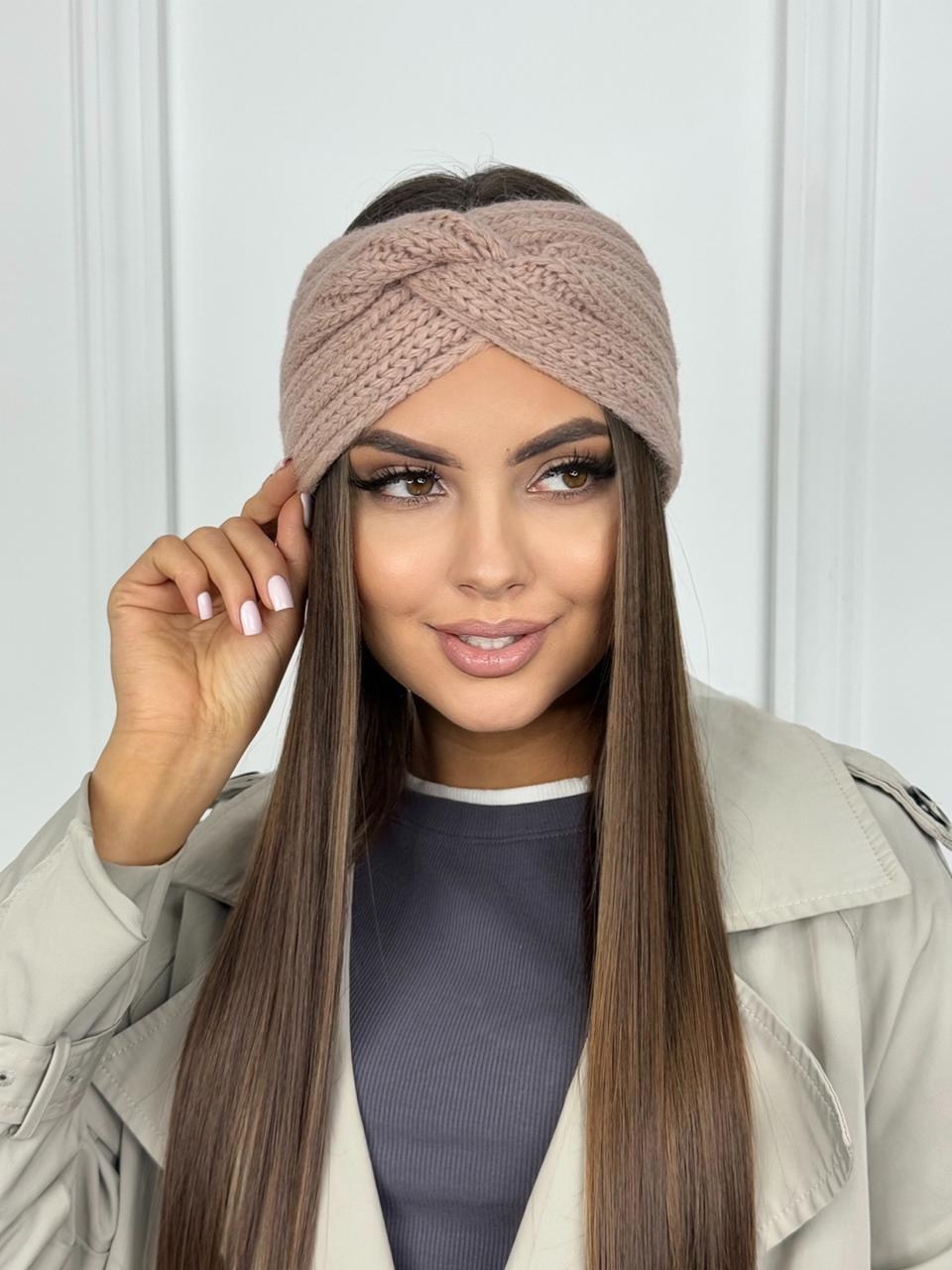 повязка на голову женская,повязка осенняя на голову теплая для волос,повязка на голове,повязки на голову для женщин,шапка женская бини теплая