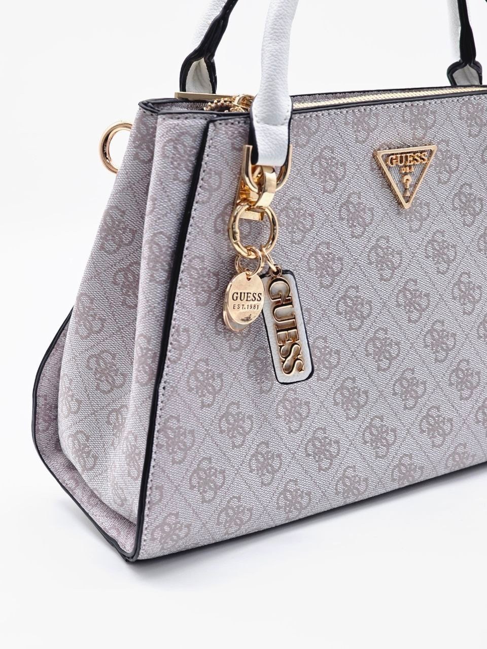 женская сумка guess,сумка guess,сумка guess белый,сумка-тоут guess noelle бежевая,сумка тоут guess