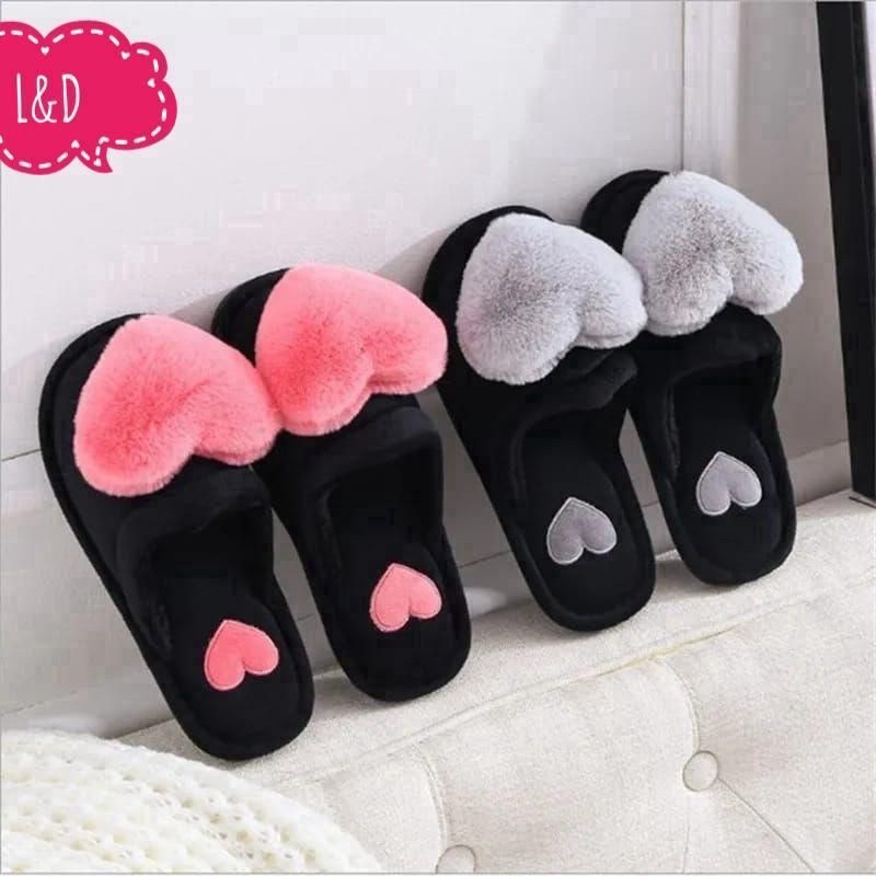 тапочки женские,женские домашние тапочки,домашние тапочки,тапочки с сердцем,плюшевые домашние тапочки
