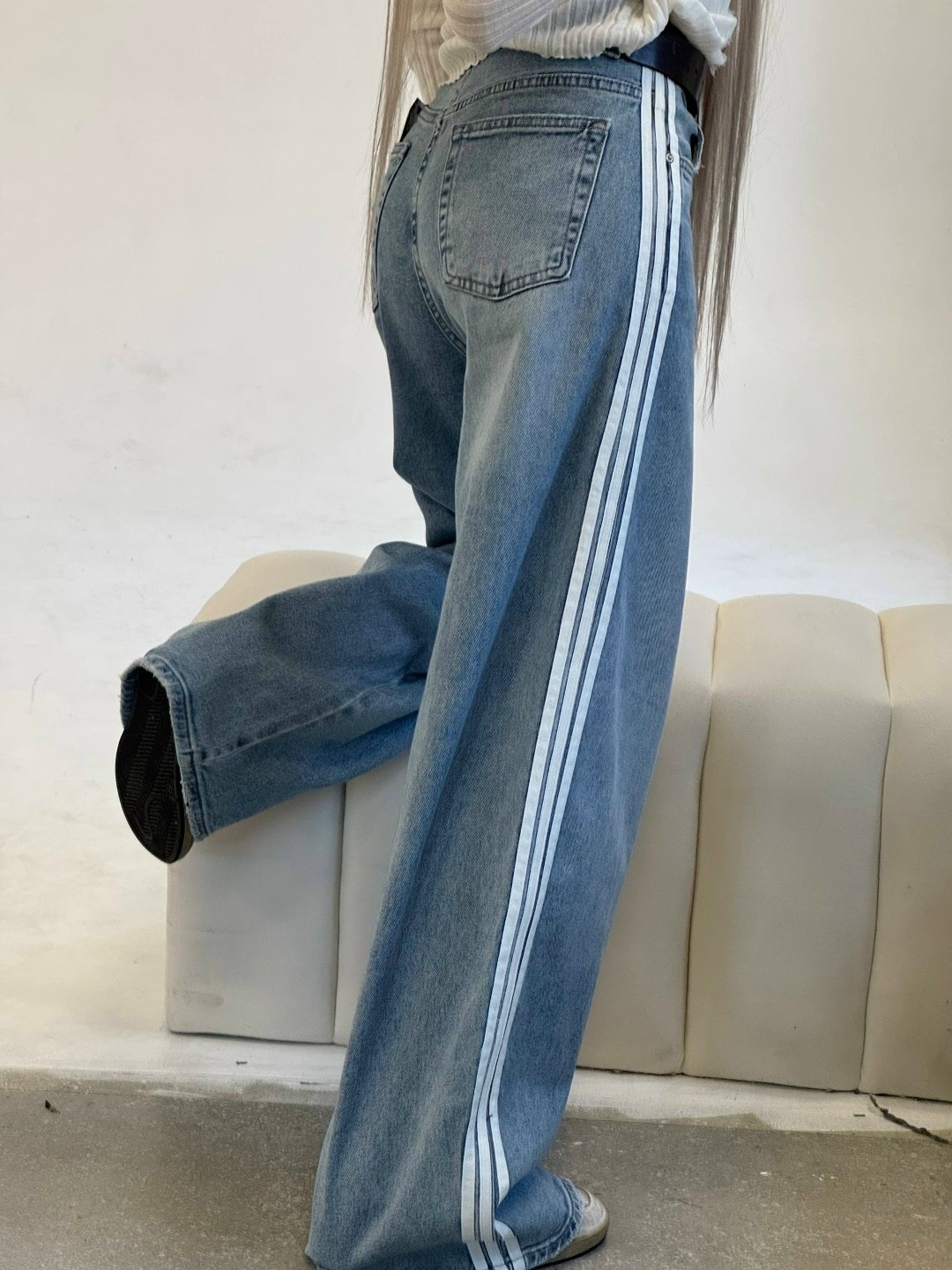 широкие джинсы,джинсы balenciaga,корейские модные мешковатые джинсы y2k в синюю полоску,женские полосатые джинсы y2k в стиле харадзюку 90-х,джинсы balenciaga adidas