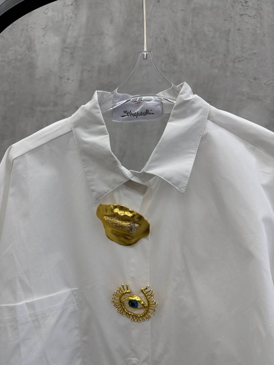 рубашка женская,женская рубашка белая,рубашка модная,женская однобортная рубашка однотонная асимметричная с декоративными пуговицами и откидным воротником,рубашка повседневная