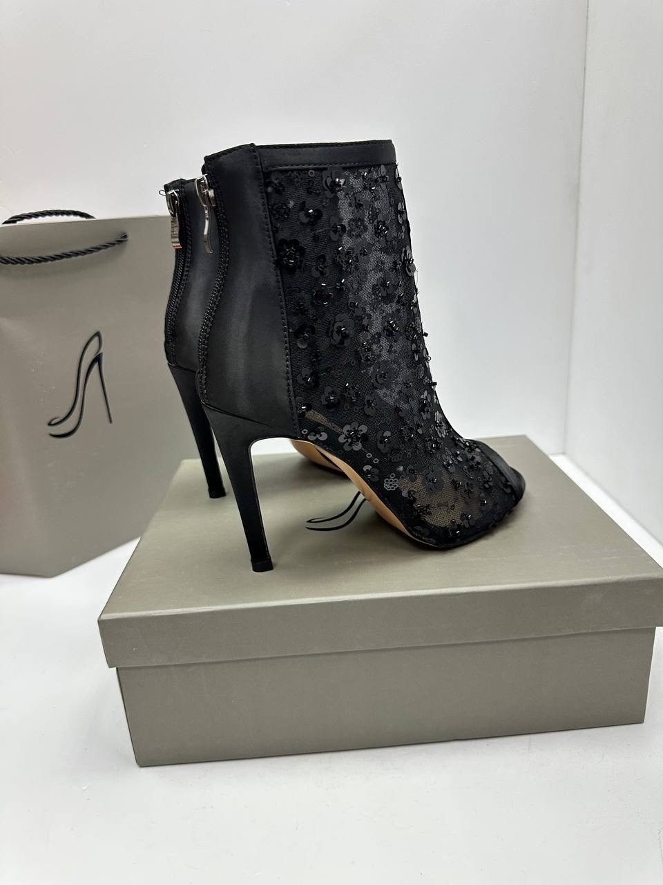 ,женская ,летние ботильоны, на каблуках,ботильоны сетка