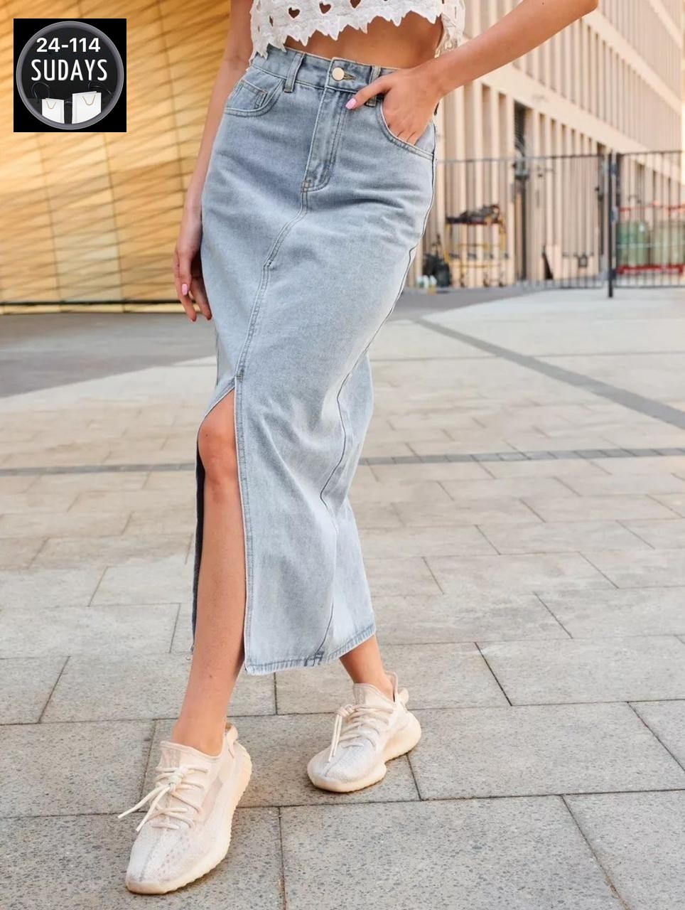 юбка джинсовая длинная с разрезом спереди,юбка джинсовая макси с разрезом,юбка миди джинсовая с разрезом спереди ниже колен,джинсовая юбка,юбка джинсовая миди с разрезом спереди