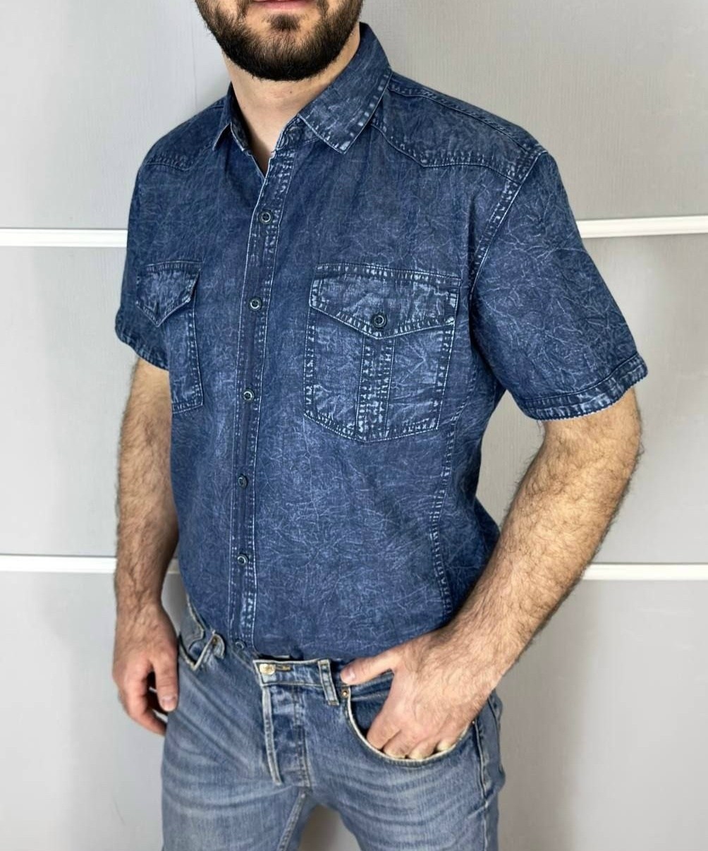 рубашка мужская джинсовая,рубашка мужская,модные мужские рубашки,рубашка мужская с короткими рукавами,рубашка джинса