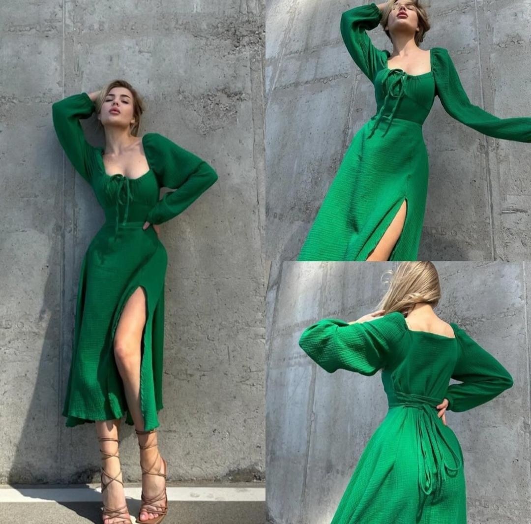 стильное летнее платье,нежное платье,платье миди,платье из муслима женское,платье женской