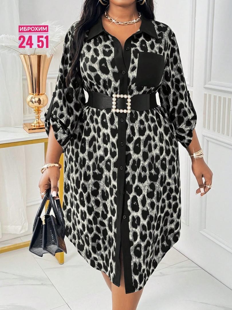 платья женские больших размеров,платье женское леопард,платье леопардовый принт плюс сайз,леопардовое платье рубашка,платье женской