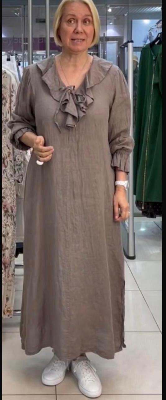 свободное платье из льна,льняное платье,платье бохо стиле шик,повседневные платья,стиль бохо платье