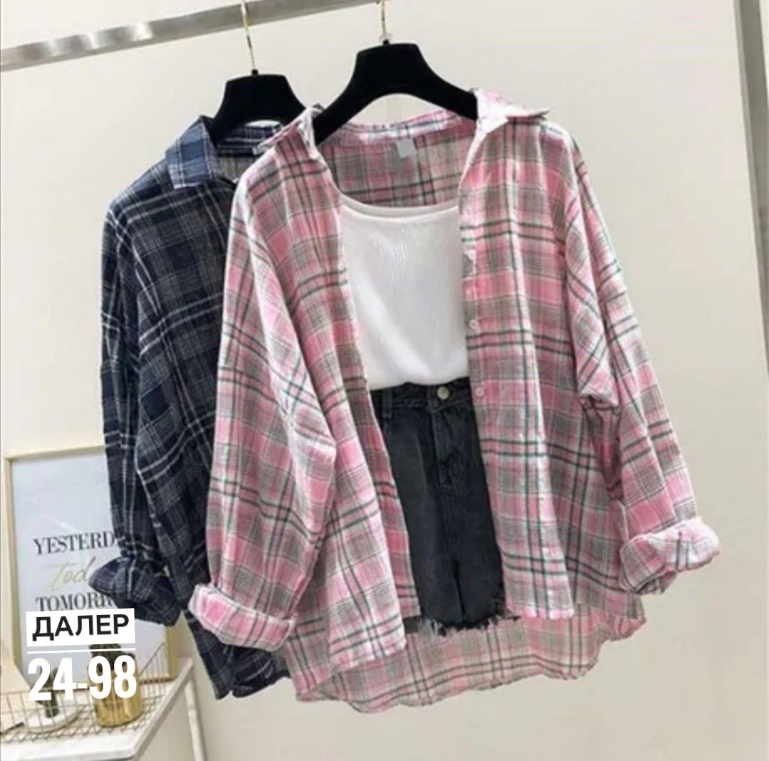 клетчатая женская рубашка,женская рубашка в клетку,рубашка женская оверсайз в клетку,клетчатая женская рубашка с длинным рукавом,рубашка в клетку с длинными рукавами