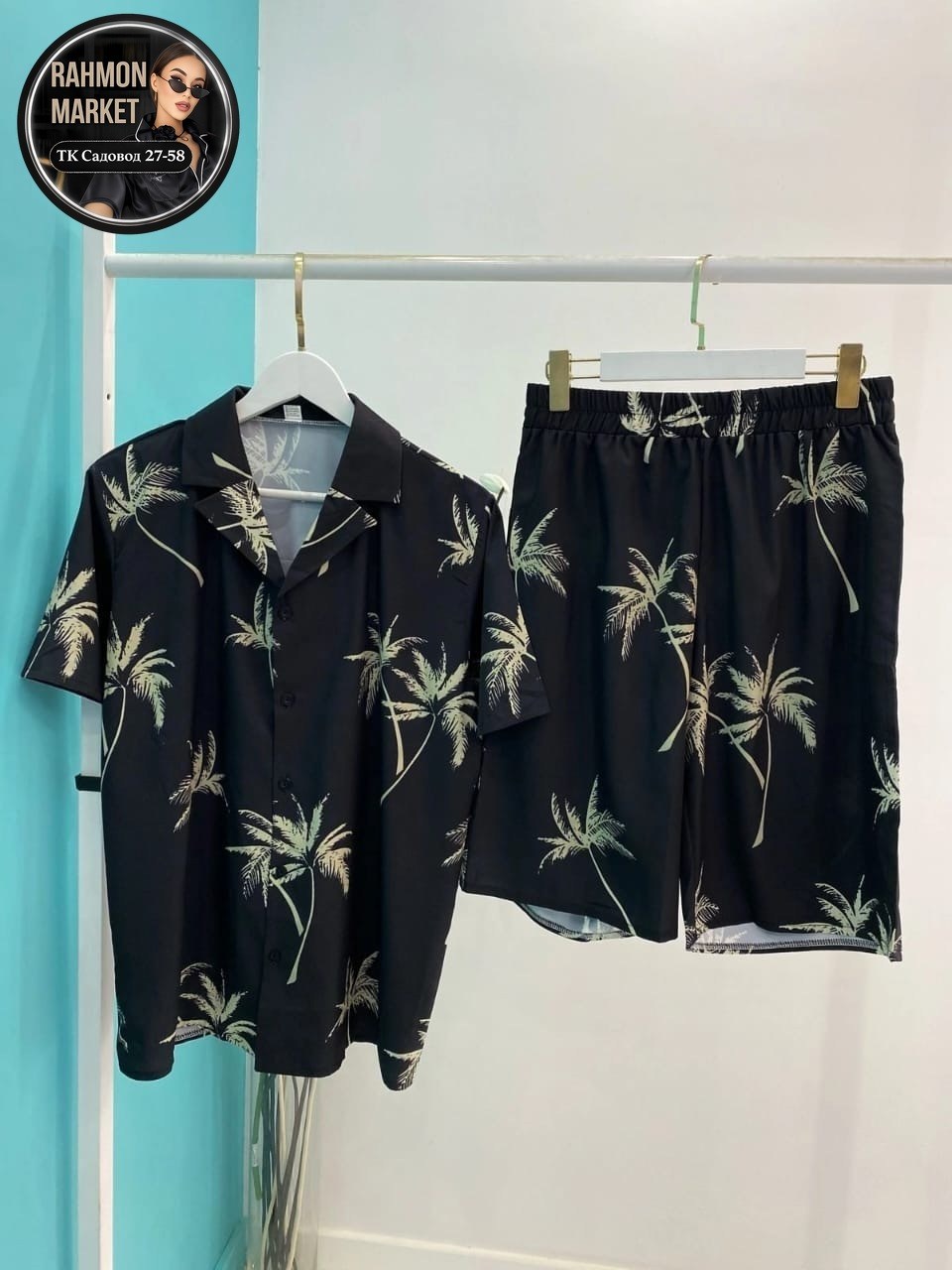 костюм летний мужской,мужская мода,пляжный костюм,мужская гавайская рубашка,мужской комплект из рубашки и шортов
