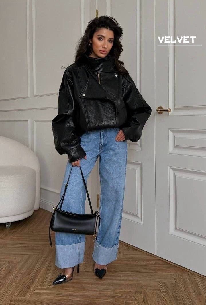 куртка косуха,косуха оверсайз демисезонная,кожаная куртка,кожаная косуха оверсайз варенка concept club,куртка кожаная женская